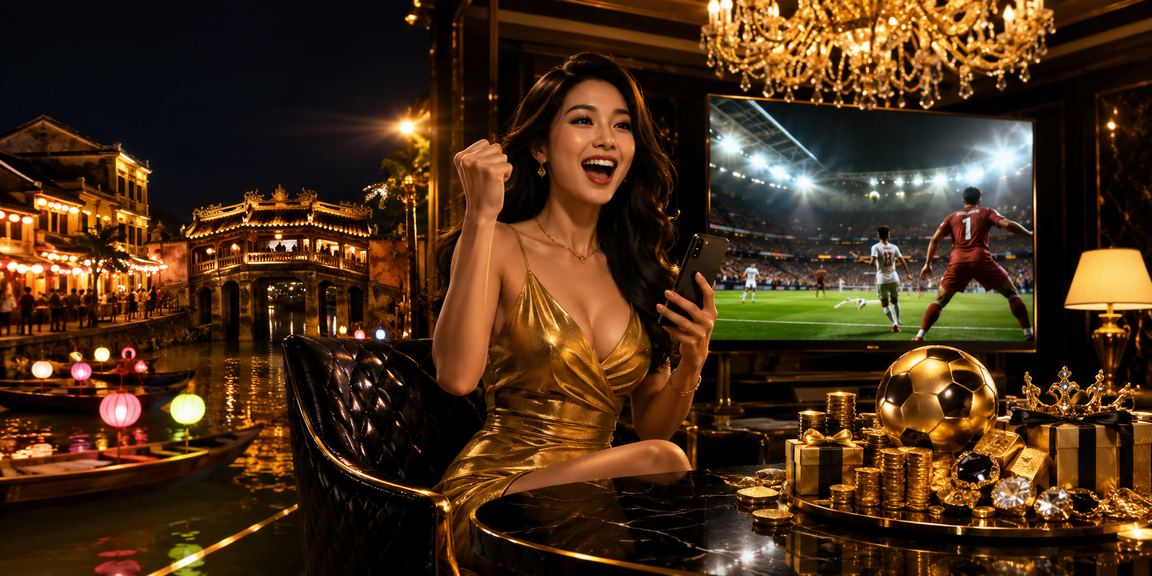 Người dùng đăng ký tài khoản 424 tại chợ đêm Hội An trên điện thoại